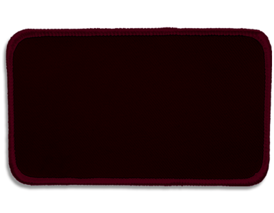 Blank Rectangle Patch 4 1/2" x 2 1/2" Maroon 24 on Garnet 24 Merrow Border