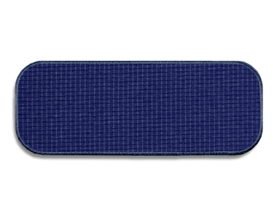 Blank Rectangle Patch 3 1/4 x 1 1/4 23273-26 Cosmic Blue I5 on Ford Blue 67 Embroidered Border