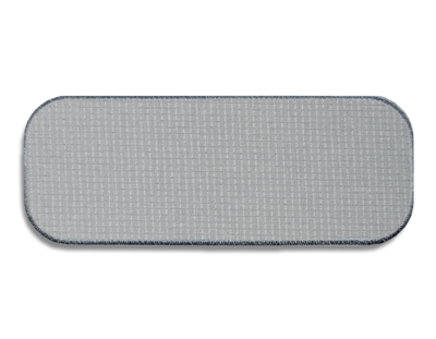 Blank Rectangle Patch 3 1/4 x 1 1/4 23273-30 Light Gray I0 on Eagle Grey 85 Embroidered Border