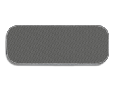 Blank Rectangle Patch 3 1/4" x 1 1/4" Elevated Lt. Grey Workshirt I1 on Grey Haze D9 Embroidered Border