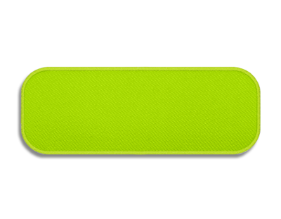 Blank Rectangle Patch 3 3/4" x 1 3/4" Neon Yellow 63 on Neon Yellow B9 Embroidered Border