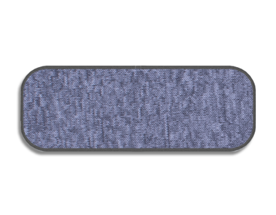 Blank Rectangle Patch 3 3/4" x 1 3/8" Athletic Tee Heather Grey F3 on Lead D1 Embroidered Border