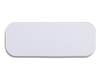 Blank Rectangle Patch 4" x 1 7/8" WonderWink White I2 on White 00 Embroidered Border