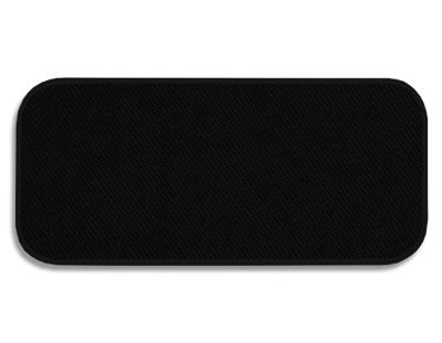 Blank Rectangle Patch 4" x 1 7/8" Black H4 on Black 03 Embroidered Border