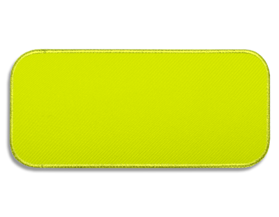 Blank Rectangle Patch 4" x 1 7/8" Neon Yellow 63 on Neon Yellow B9 Embroidered Border