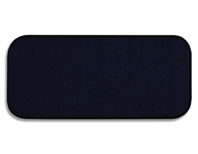 Blank Rectangle Patch 4" x 1 7/8" 22935-20 Elev. Navy H1 on BGray D8 Embroidered Border