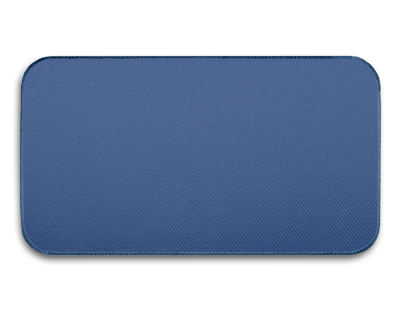 Blank Rectangle Patch 4 1/2" x 2 1/2" Light Blue 21 on Lapis Blue T4 Embroidered Border