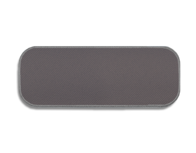 Blank Rectangle Patch 3" x 1 1/8" Graphite 22 on Graphite 77 Embroidered Border