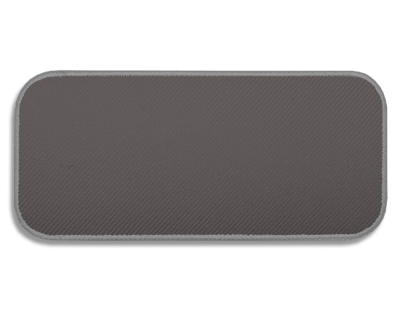 Blank Rectangle Patch 4" x 1 7/8" Graphite 22 on Graphite 77 Embroidered Border