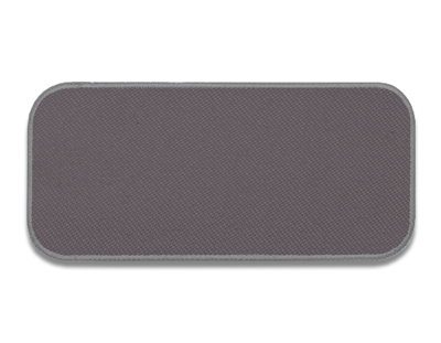 Blank Rectangle Patch 3 5/8" x 1 5/8" Graphite 22 on Graphite 77 Embroidered Border