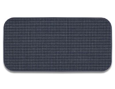 Blank Rectangle Patch 4" x 1 7/8" Navy/Slate Micro Check C1 on Blue Slate 73 Embroidered Border
