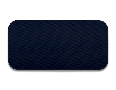 Blank Rectangle Patch 4" x 2" Check Mark Navy 90 with Navy C 06 Embroidered Border
