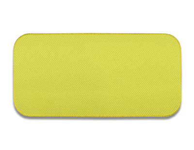 Blank Rectangle Patch 4" x 2" Yellow 15 on Yellow 20 Embroidered Border