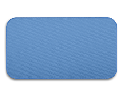 Blank Rectangle Patch 4 1/2" x 2 1/2" Light Blue 21 on Ice Blue 68 Embroidered Border