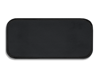 Blank Rectangle Patch 4" x 1 7/8" Charcoal 19 on Smokey Grey Merrow Border