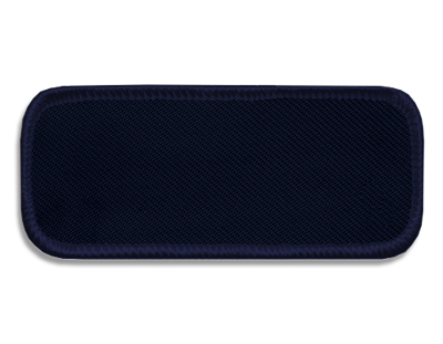 Blank Rectangle Patch 3 3/4" x 1 3/8" Navy 90 on Navy 06 Merrow Border