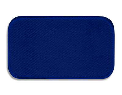 Blank Rectangle Patch 4" x 2"  Royal 04 on Royal Blue 02 Merrow Border