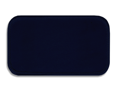Blank Rectangle Patch 4" x 2" Light Navy 02 on Navy 06 Merrow Border