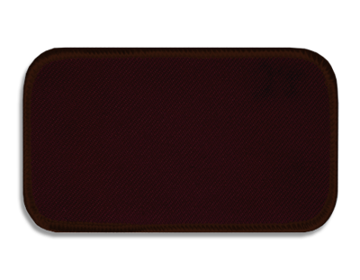 Blank Rectangle Patch 4" x 2" Burgundy 38 on Cardinal 74 Merrow Border