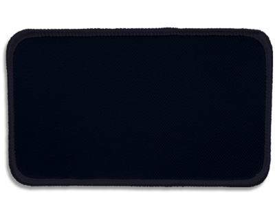 Blank Rectangle Patch 4 1/2" x 2 1/2" Dark Navy 01 on Midnight Navy 05 Merrow Border