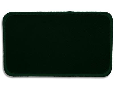 Blank Rectangle Patch 4 1/2" x 2 1/2" Dark Green 09 on Spruce Green 10 Merrow Border