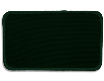 Blank Rectangle Patch 4 1/2" x 2 1/2" Dark Green 09 on Sail Green 28 Merrow Border