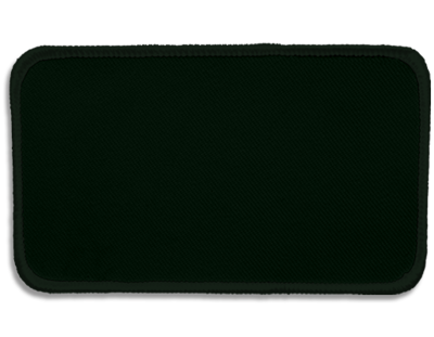 Blank Rectangle Patch 4 1/2" x 2 1/2" Dark Green 09 on Dark Green 81 Merrow Border