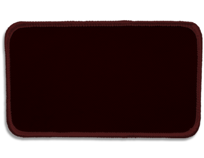 Blank Rectangle Patch 4 1/2" x 2 1/2" Maroon 24 on Burgundy 88 Merrow Border