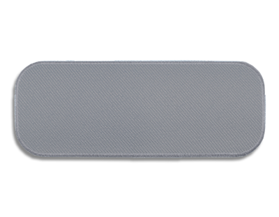 Blank Rectangle Patch 3 1/4" x 1 1/4" Silver 08 on Silver 19 Embroidered Border