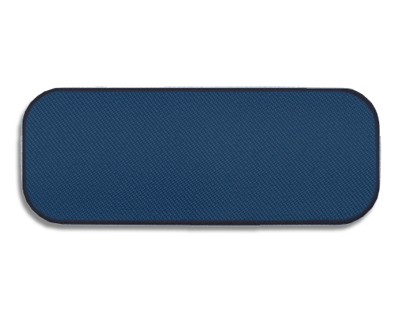 Blank Rectangle Patch 3 1/4" x 1 1/4" Ford Blue 05 with Ford Blue 67 Embroidered Border