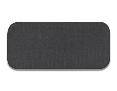 Blank Rectangle Patch 3 5/8" x 1 5/8" VF Charcoal/Charcoal Stripe B7 on Smokey Grey 26 Embroidered B