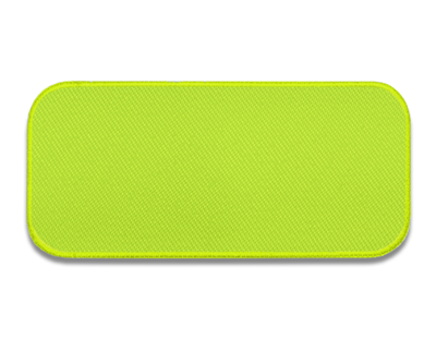 Blank Rectangle Patch 3 5/8" x 1 5/8" Neon Yellow 63 on Neon Yellow B9 Embroidered Border