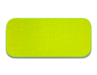 Blank Rectangle Patch 3 5/8" x 1 5/8" High Vis Yellow F1 on Neon Yellow B9 Embroidered Border