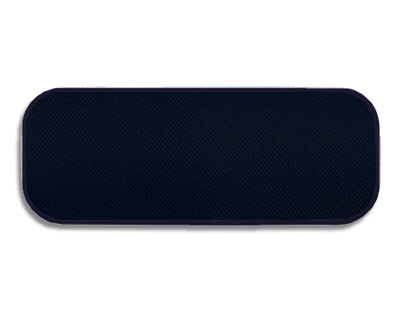 Blank Rectangle Patch 3 1/4" x 1 1/4" Dark Navy 01 on Midnight Navy 05 Embroidered Border