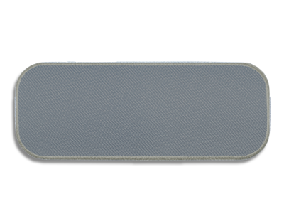 Blank Rectangle Patch 3 1/4" x 1 1/4" Heather Grey 42 on Pearl Grey 83 Embroidered Border