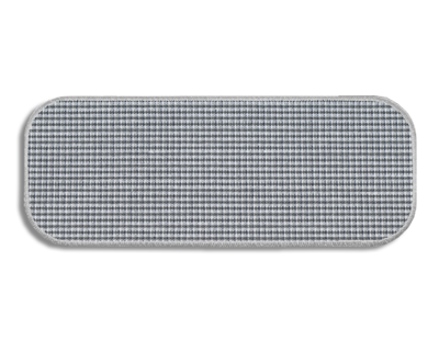 Blank Rectangle Patch 3 1/4" x 1 1/4" Grey Microcheck D1 with Eagle Grey 85 Embroidered Border