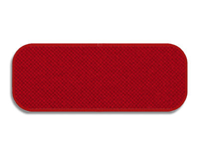 Blank Rectangle Patch 3 3/4" x 1 3/8" Red Performance 275 C0 on Red 01 Embroidered Border