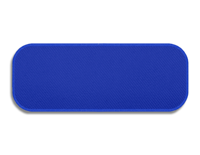 Blank Rectangle Patch 3 3/4" x 1 3/8" Royal 04 on Royal Blue 02 Embroidered Border