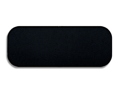 Blank Rectangle Patch 3 3/4" x 1 3/8" Black 07 on Black 03 Embroidered Border