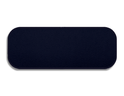 Blank Rectangle Patch 3 3/4" x 1 3/8" Navy 90 on Navy 06 Embroidered Border