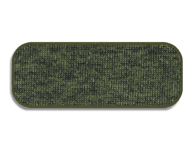 Blank Rectangle Patch 3 3/4" x 1 3/8" Heather Green F4 on Olive Green D2 Embroidered Border