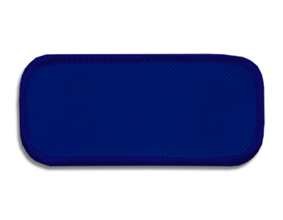 Blank Rectangle Patch 3" x 1" Royal 04 on Royal 2 Merrow Border