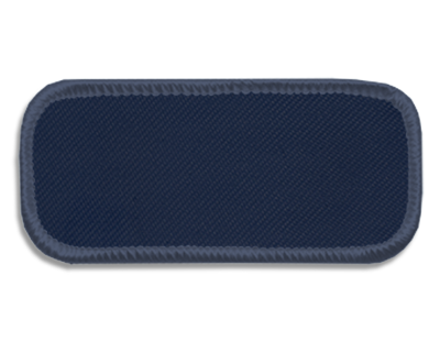 Blank Rectangle Patch 3 1/4" x 1 1/4" Blue Slate 36 on Blue Slate 73 Merrow Border