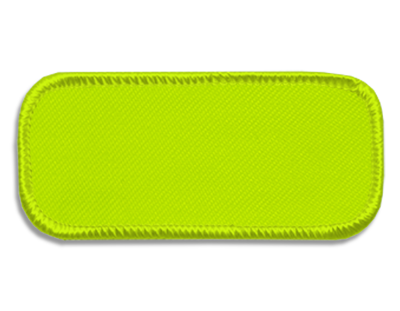 Blank Rectangle Patch 3 1/4" x 1 1/4" High Visibility CK on B9 Merrow Border
