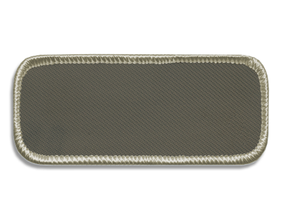 Blank Rectangle Patch 3 1/4" x 1 3/8" Dark Tan 34 on Tan 65 Merrow Border