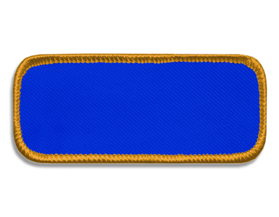 Blank Rectangle Patch 3 3/8" x 1 3/8" Royal 04 on Aurora 53 Merrow Border