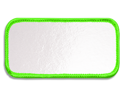 Blank Rectangle Patch 3 5/8" x 1 5/8" Brite White 51 on Sweet Pea 36 Merrow Border