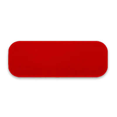 3.75" x 1.375" - Blank Rectangle Patch - Red Fabric with Embroidered Red Border - Industrial Backing