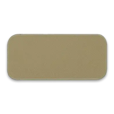 3.625" x 1.625" - Blank Rectangle Patch - Tan Fabric with Embroidered Tan Border - Industrial Backing