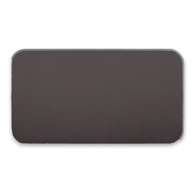4.5" x 2.5" - Blank Rectangle Patch - White Graphite with Embroidered Graphite Border - Industrial Backing